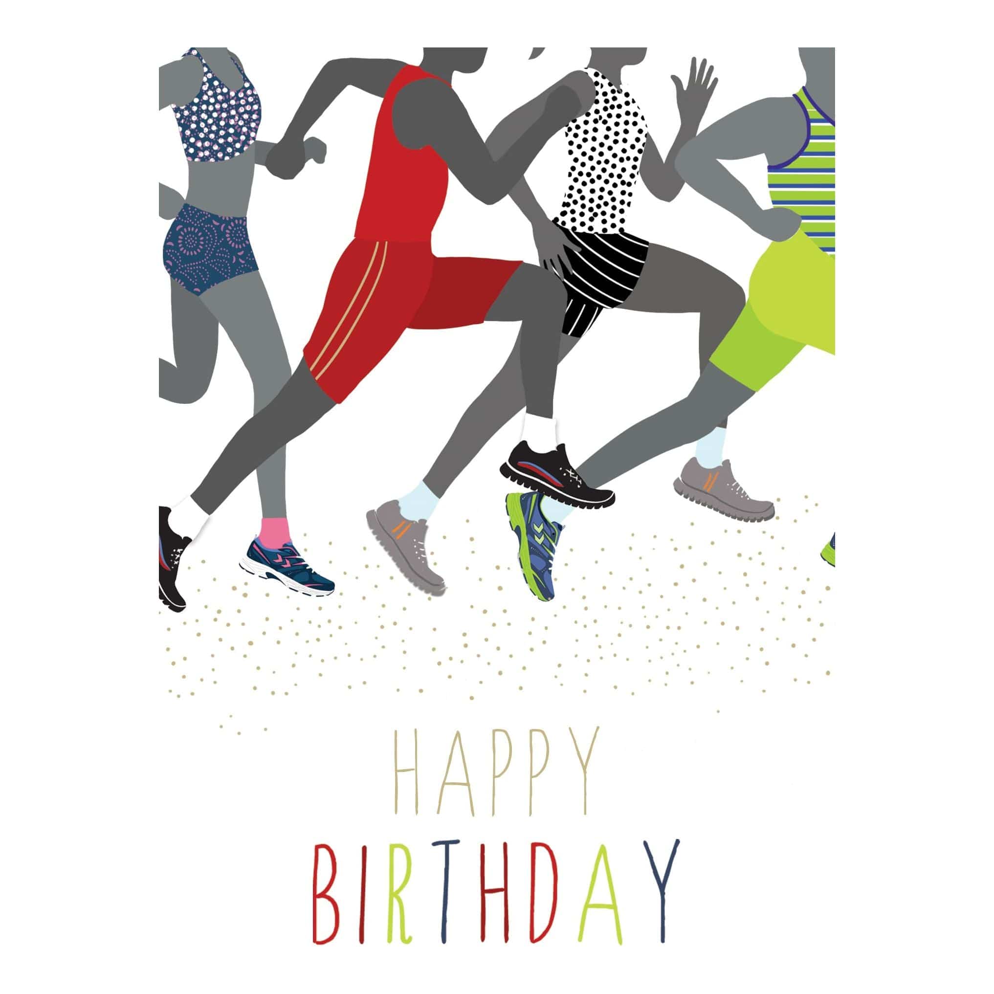 Sara Miller running birthday card from Pictura, featuring colorful and stylish design on an everyday card for birthdays.